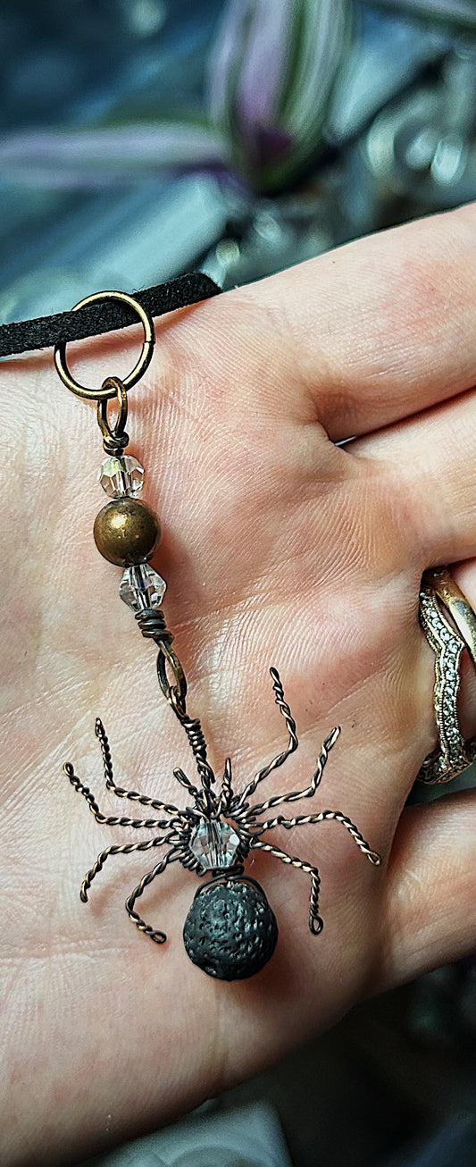 Spider Dangle Essential Oil Infuser Pendant